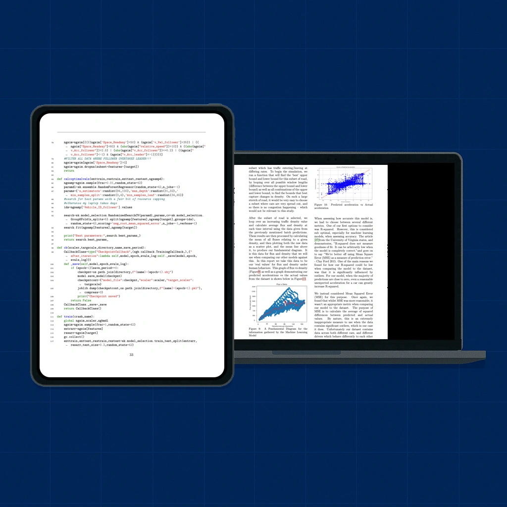 Screens from Machine Learning uni project